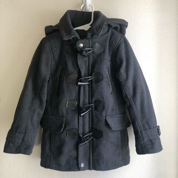 BOYS TOGGLE PEACOAT with Detachable Hood Size 4 - Picture 1 of 7
